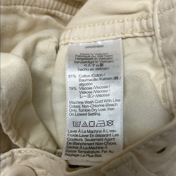 Madewell Cream Low Slung Cargo Pants - Picture 4 of 6